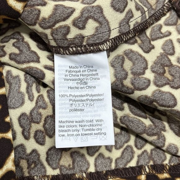 J. Crew Leopard Print Shift Dress Womens Size 8 Lagenlook Mobwife - Picture 11 of 16